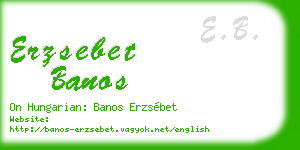 erzsebet banos business card