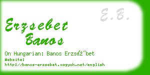 erzsebet banos business card